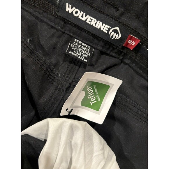 Wolverine Tactical Cargo Pocket Work Pants Men's sz 40 x 30 Black Teflon Coated - Picture 4 of 4